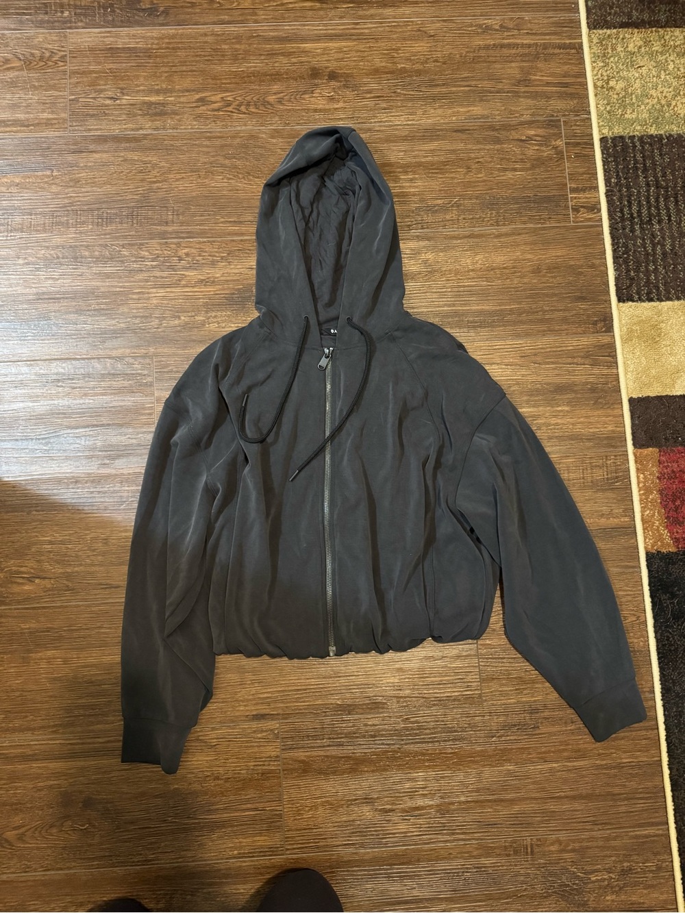 Athleta Women’s Black Hooded Zip-Up Jacket